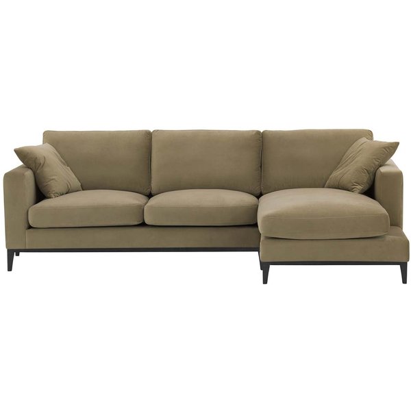Covex Wood Right-Hand Corner Sofa, mink, Leg colour: black