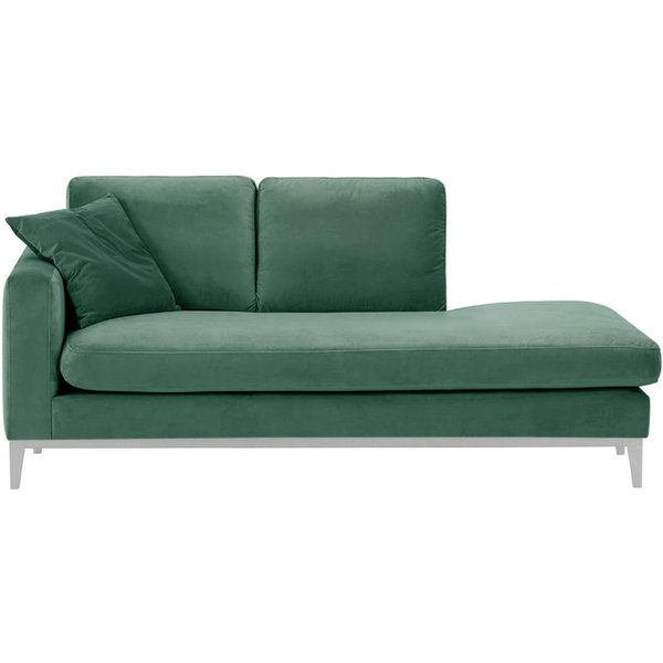Covex Wood Left-Hand Daybed, dirty blue, Leg colour: white