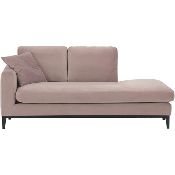 Covex Wood Left-Hand Daybed, lilac, Leg colour: black