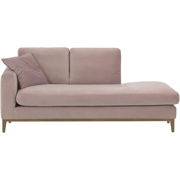 Covex Wood Left-Hand Daybed, lilac, Leg colour: wax black