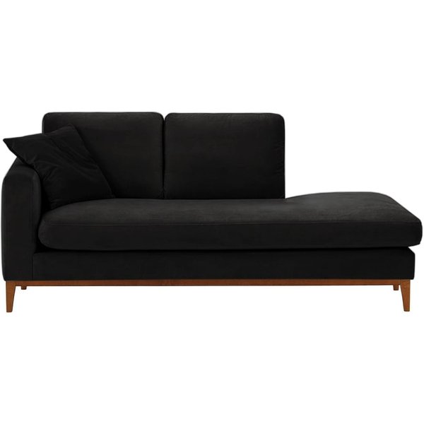 Covex Wood Left-Hand Daybed, black, Leg colour: aveo