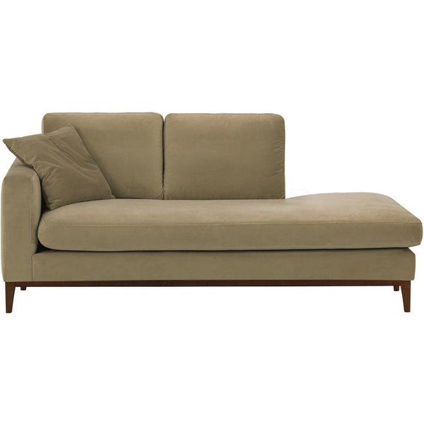 Covex Wood Left-Hand Daybed, mink, Leg colour: dark oak