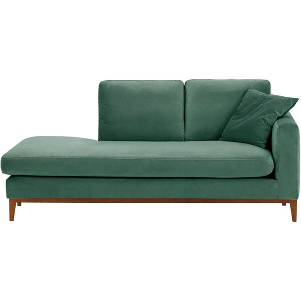 Covex Wood Right-Hand Daybed, dirty blue, Leg colour: aveo