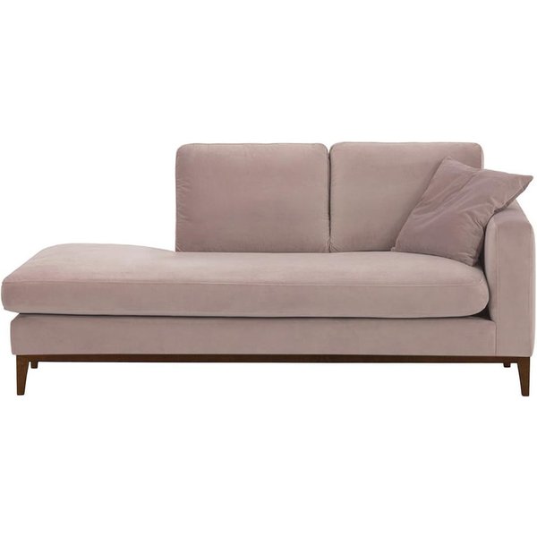 Covex Wood Right-Hand Daybed, lilac, Leg colour: dark oak