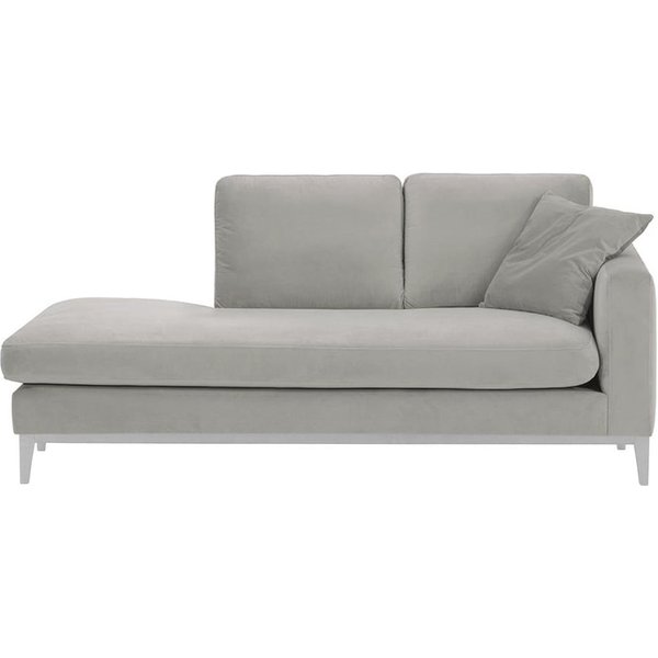 Covex Wood Right-Hand Daybed, silver, Leg colour: white