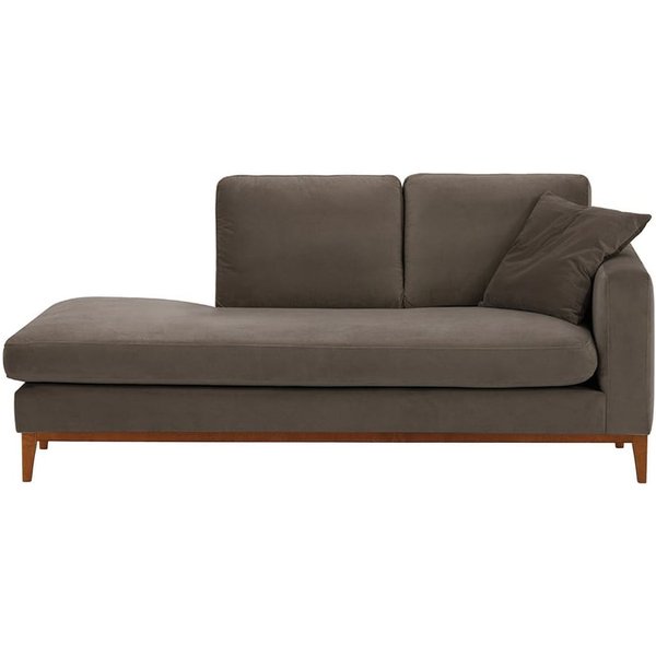 Covex Wood Right-Hand Daybed, grey, Leg colour: aveo