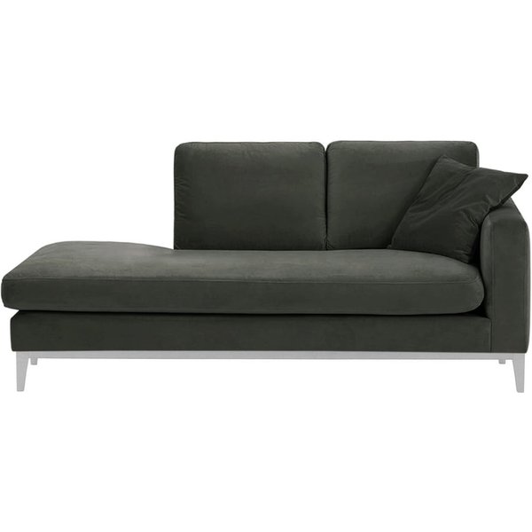 Covex Wood Right-Hand Daybed, graphite, Leg colour: white