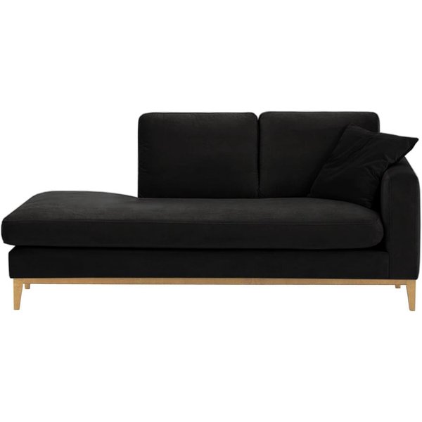 Covex Wood Right-Hand Daybed, black, Leg colour: like oak