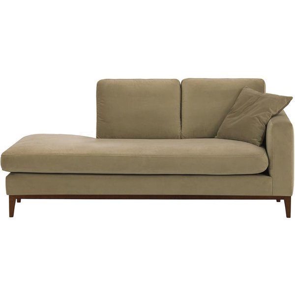 Covex Wood Right-Hand Daybed, mink, Leg colour: dark oak