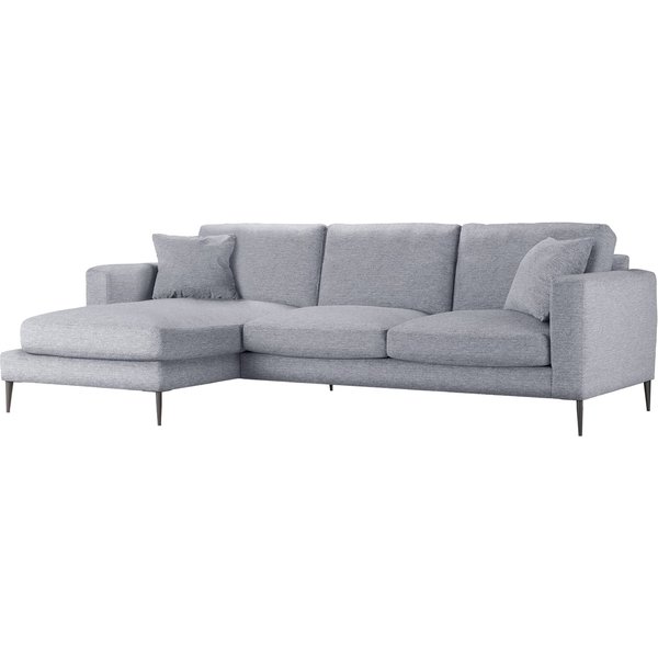 Covex Left Hand Corner Sofa, Nordic 14 - grey