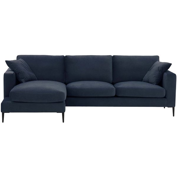 Covex Left Hand Corner Sofa, blue