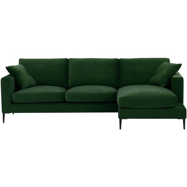 Covex Right Hand Corner Sofa, dark green