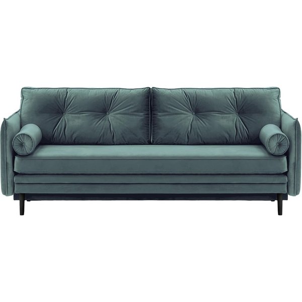 Darnet Sofa Bed with Storage, dirty blue, Leg colour: black