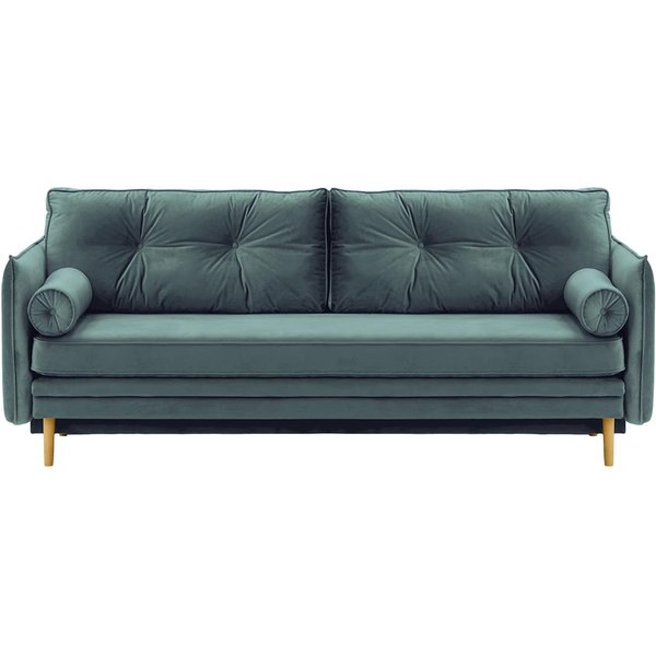 Darnet Sofa Bed with Storage, dirty blue, Leg colour: like oak