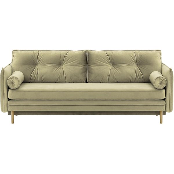 Darnet Sofa Bed with Storage, mink, Leg colour: wax black