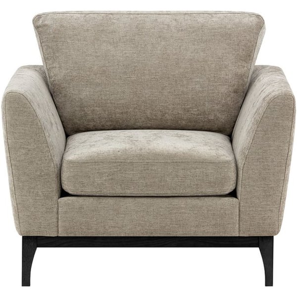 Malone Armchair, mocha, Leg colour: black