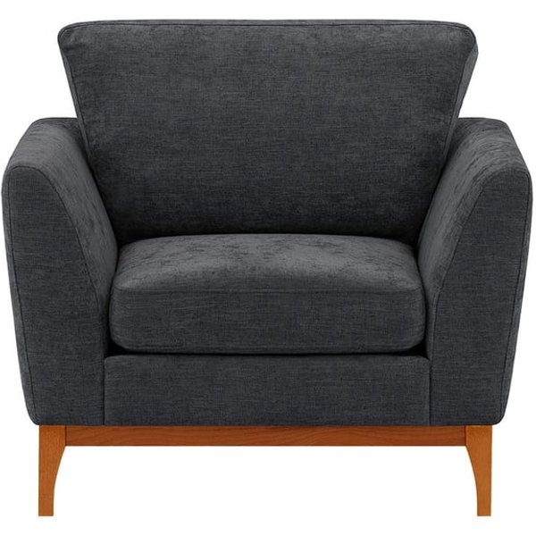 Malone Armchair, dark grey, Leg colour: aveo