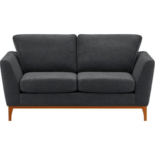 Malone 2 Seater Sofa, dark grey, Leg colour: aveo