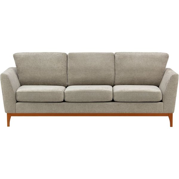 Malone 3 Seater Sofa, mocha, Leg colour: aveo