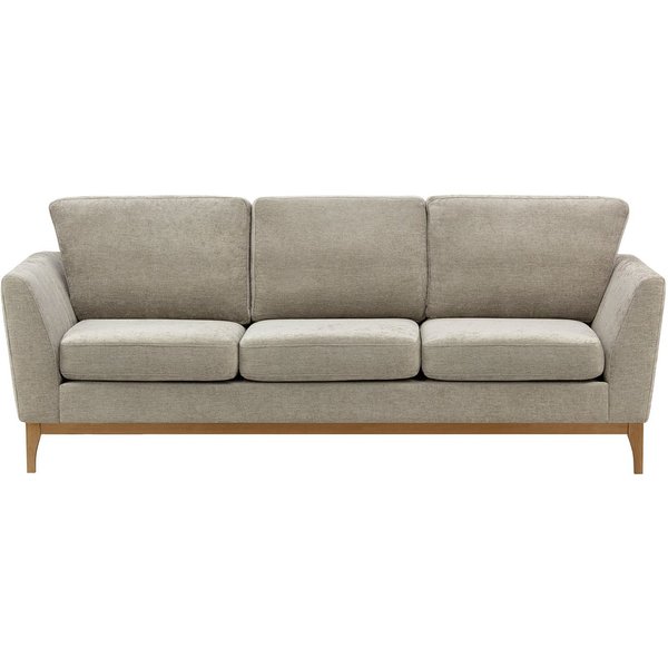 Malone 3 Seater Sofa, mocha, Leg colour: wax black