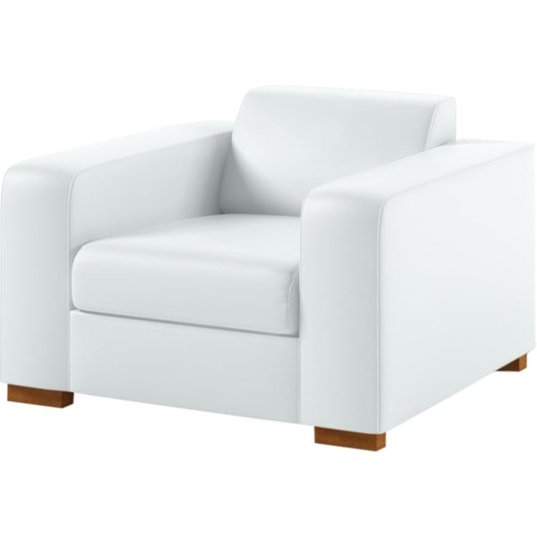 Gem Faux Leather Armchair, white