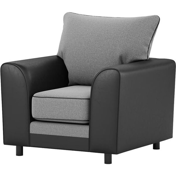 Dillon Armchair, light grey/black