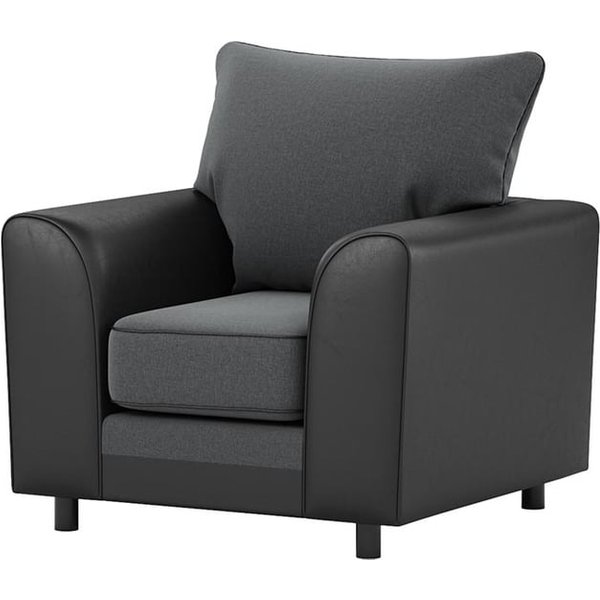 Dillon Armchair, dark grey/black