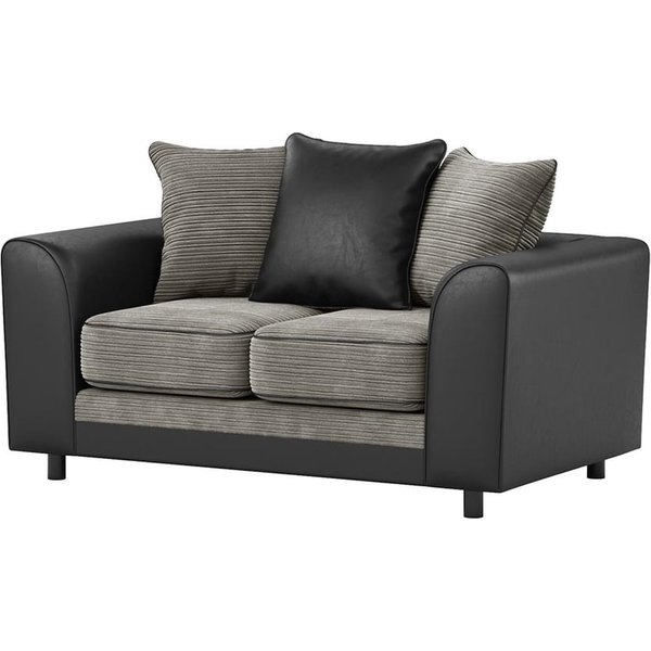 Dillon 2 Seater Sofa Bed, grey/black