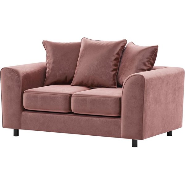 Dillon Velvet 2 Seater Sofa Bed, dirty pink