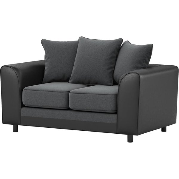 Dillon 2 Seater Sofa Bed, dark grey/black