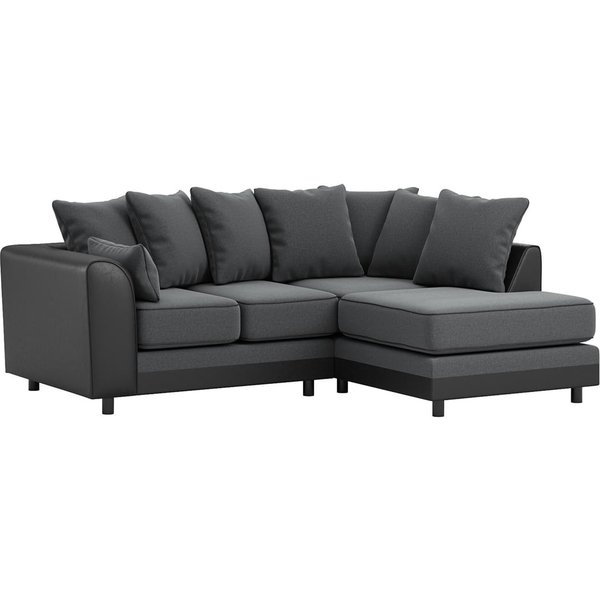 Dillon Right Hand Corner Sofa, dark grey/black