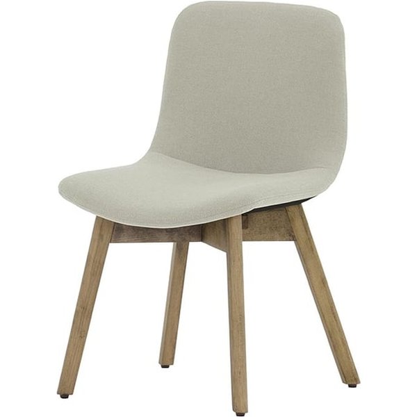 Giza Dining Chair Beech, white, Leg colour: beech wax black