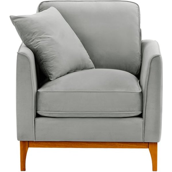 Linara Armchair, silver, Leg colour: aveo