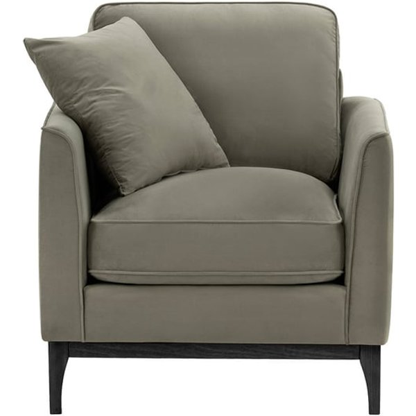 Linara Armchair, grey, Leg colour: black