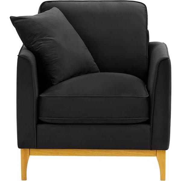 Linara Armchair, black, Leg colour: like oak