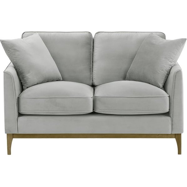 Linara 2 Seater Sofa, silver, Leg colour: wax black