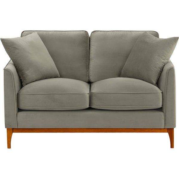 Linara 2 Seater Sofa, grey, Leg colour: aveo