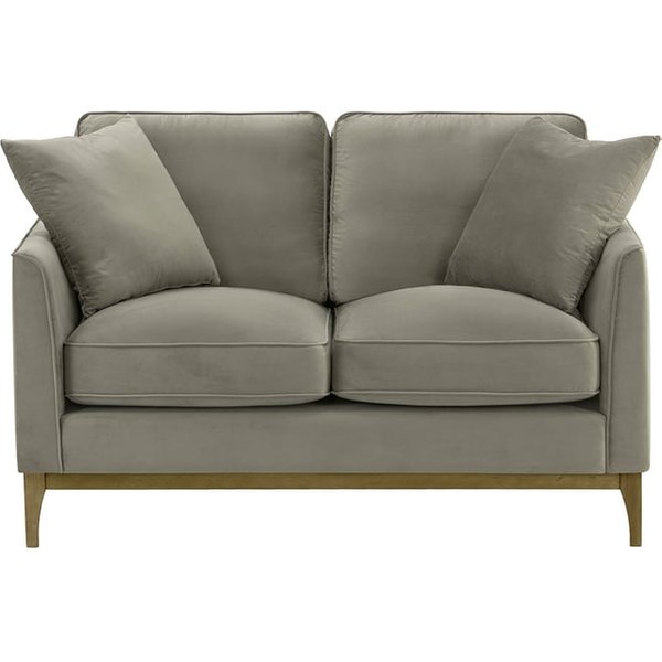 Linara 2 Seater Sofa, grey, Leg colour: wax black