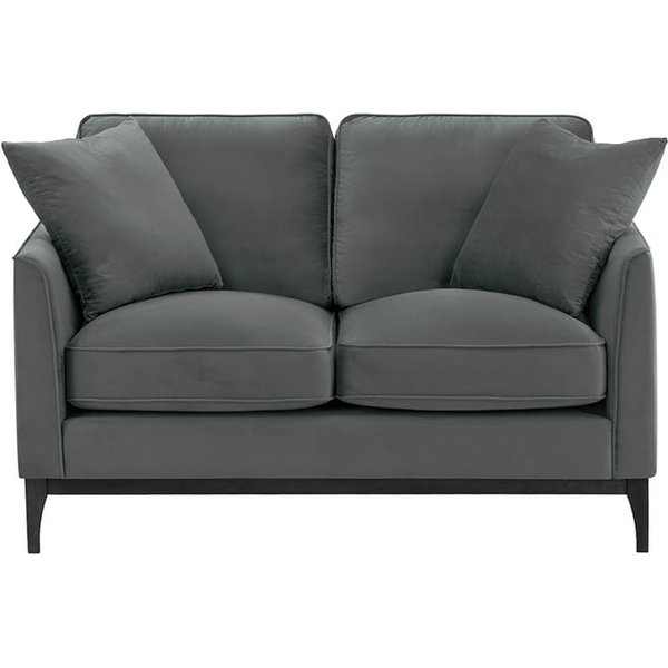 Linara 2 Seater Sofa, graphite, Leg colour: black