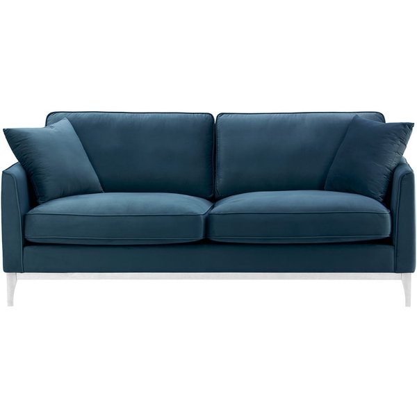 Linara 3 Seater Sofa, blue, Leg colour: white