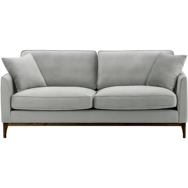 Linara 3 Seater Sofa, silver, Leg colour: dark oak