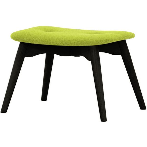 Ducon Footstool, lime, Leg colour: black