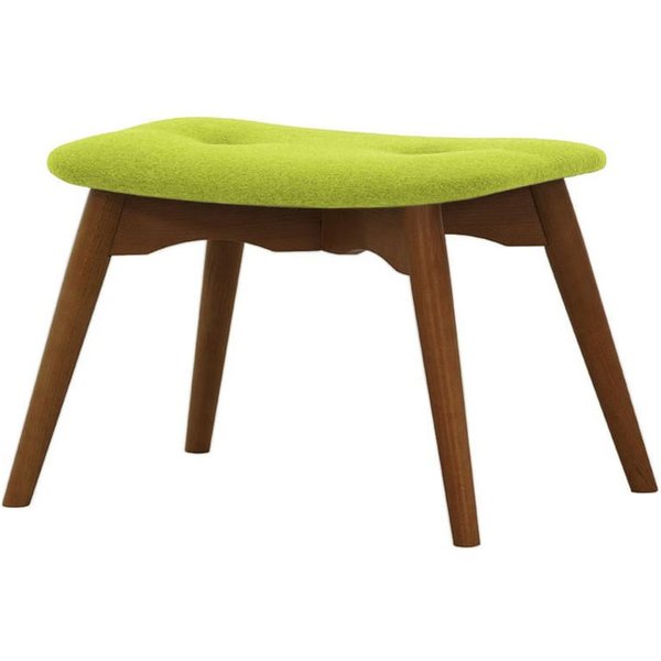 Ducon Footstool, lime, Leg colour: dark oak