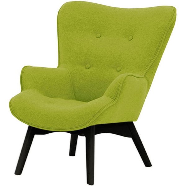 Ducon Mini Children's Wingback Chair, lime, Leg colour: black