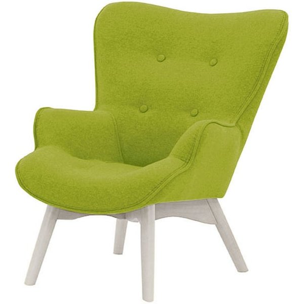 Ducon Mini Children's Wingback Chair, lime, Leg colour: white
