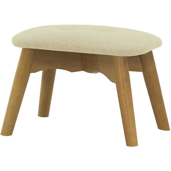 Ducon Mini Children's Footstool, cream, Leg colour: like oak