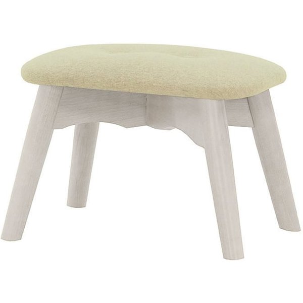 Ducon Mini Children's Footstool, cream, Leg colour: white