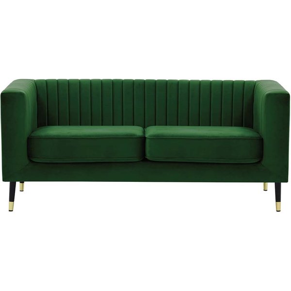 Slender 2 Seater Sofa, dark green
