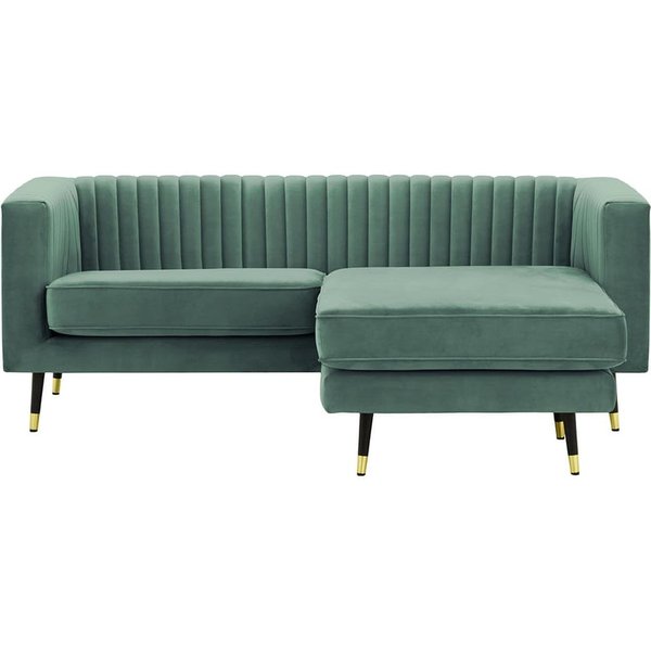 Slender Universal Corner Sofa, dirty blue