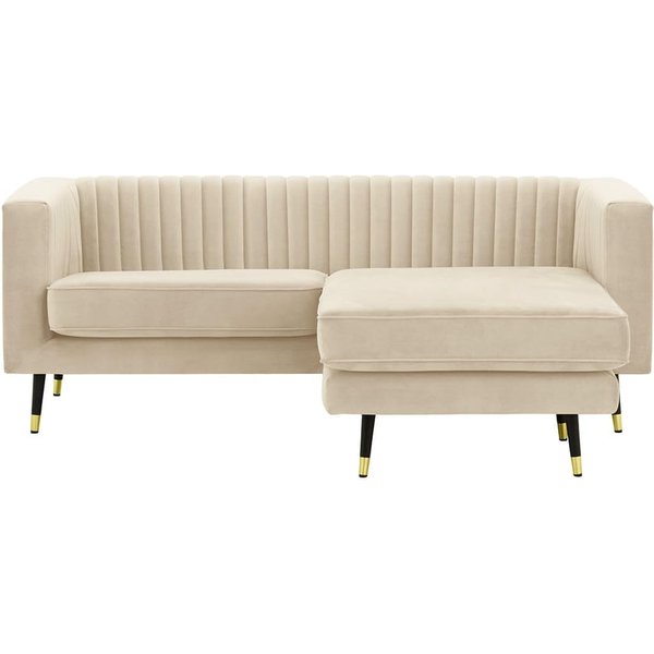 Slender Universal Corner Sofa, light beige
